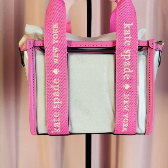 kate spade Pink Clear Mini Tote Bag KL063 - Picture 3 of 9